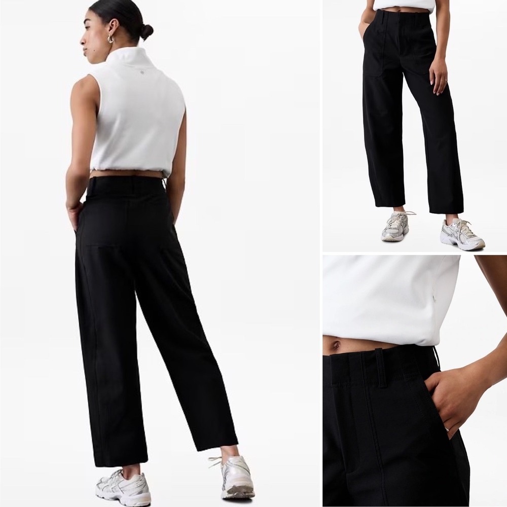 Athleta Skyline Utility Barrel Pant in Black